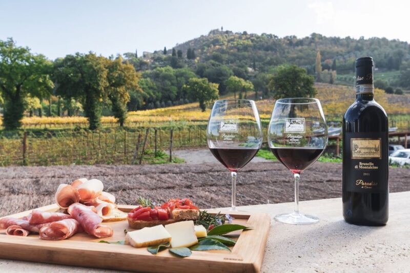 VIP Private Montalcino Wine Tasting in Paradiso With Dinner - Guided Wine Tasting
