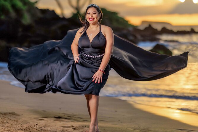 Wailea Beach Private Maui Flying Dress Photoshoot Experience - Dress and Accessory Options