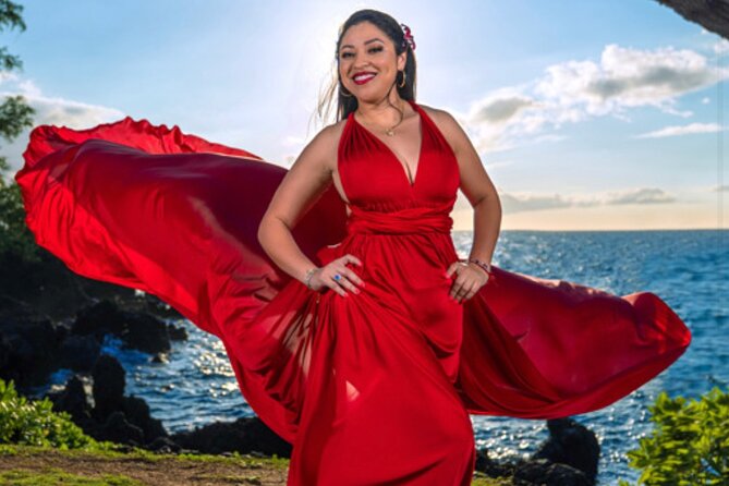 Wailea Beach Private Maui Flying Dress Photoshoot Experience - Included Services and Deliverables