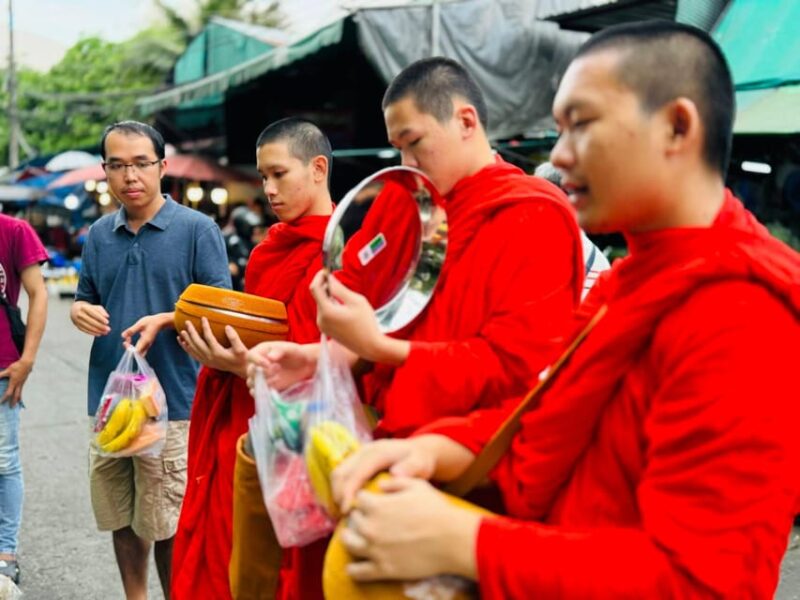 Walk With Monks Collecting Alms - Highlights