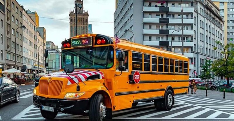 Warsaw: 1h School Party Bus Ride - Booking Information