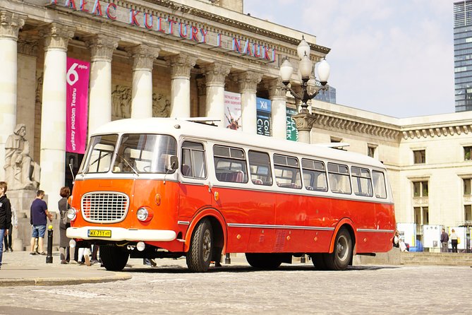 Warsaw City Sightseeing in a Retro Bus for Groups - Meeting Point and Pickup
