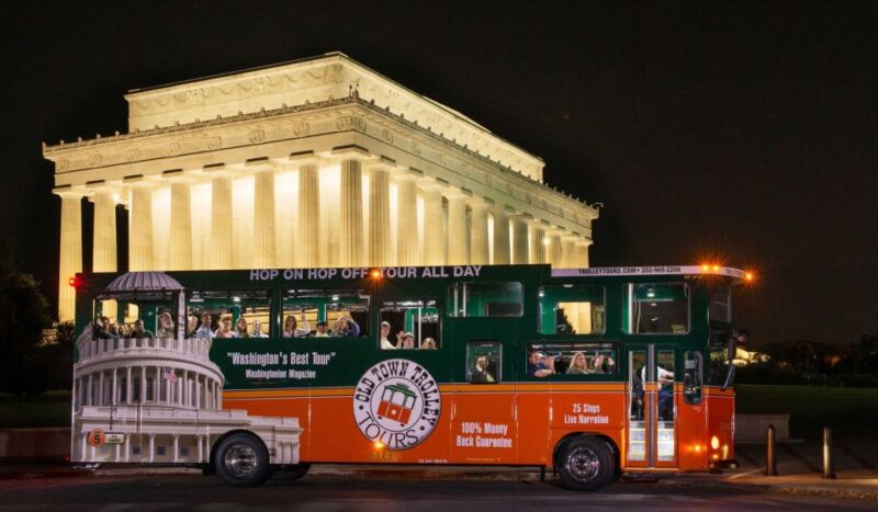 Washington DC: Monuments by Moonlight Nighttime Trolley Tour - Booking and Cancellation
