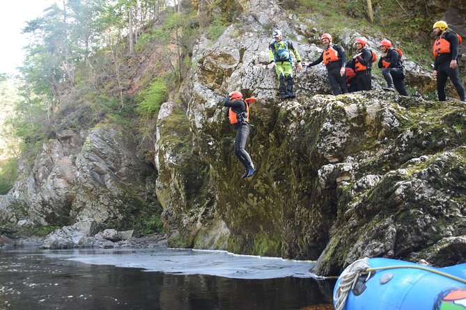 White Water Rafting and Cliff Jumping in the Scottish Highlands - Findhorn River Exploration