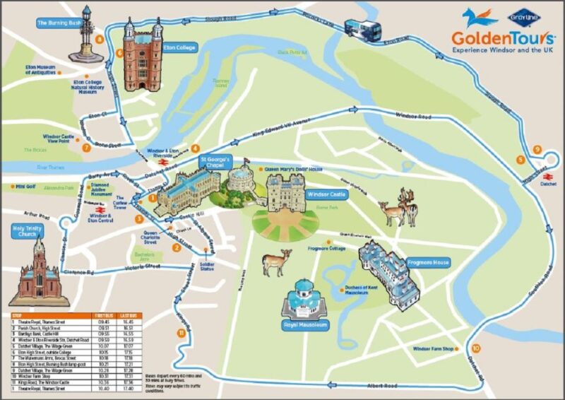 Windsor: Golden Tours Open Top Hop-on Hop-off Bus Tour - Key Highlights of the Tour