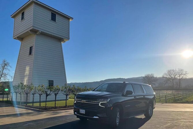 Winery and Vineyard Transportation in Luxury Full Size Black SUV - Safety and Polite Service