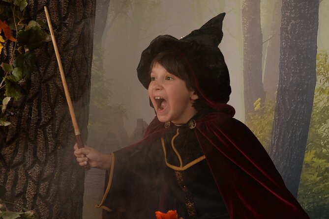 Witch Costume Photo Shoot - Olde Salem Village Theatrical Set - Preserving the Memories of Olde Salem