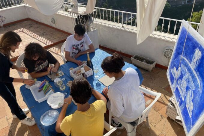 Workshop Fresco Painting & Aperitivo Seaview - Artist and Studio Tour
