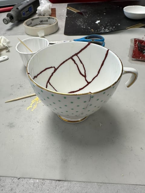 Workshop: Simplified Kintsugi Art in French - Creative or Therapeutic Art