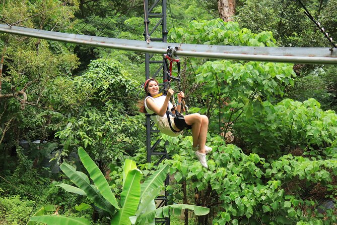 World A+ (Zipline 32 Platforms + Roller + Sky Walk With World Set Menu ) - Twisted Zipline Over Forest Canopy