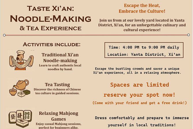 Xi'an Noodle Making and Tea Tasting Experience - What Makes This Tour Special?