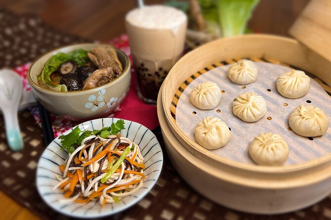 Xiao Long Bao, Chicken Vermicelli With Mushroom and Sesame Oil, Tofu Strips Salad, Bubble Milk Tea. Taiwan Traditional Delicacies Experience-A (Taipei Cooking Class) - Key Points