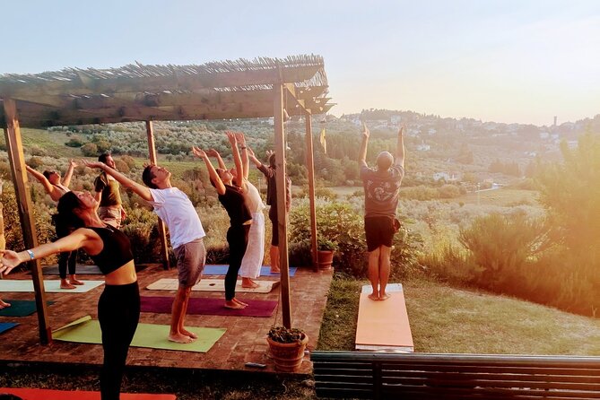 Yoga at Sunset Overlooking Tuscan Countryside - The Tuscan Countryside Backdrop