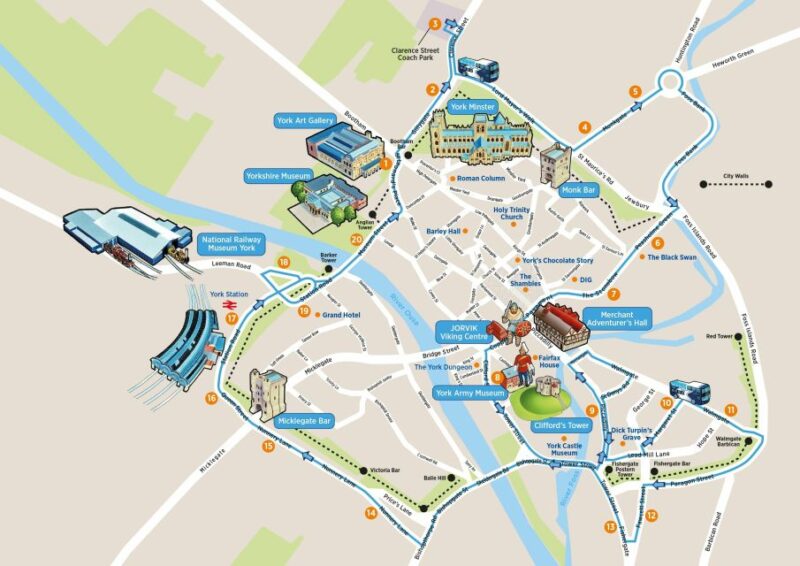 York: Hop-on Hop-off Sightseeing Bus Tour - Guided Tour Details