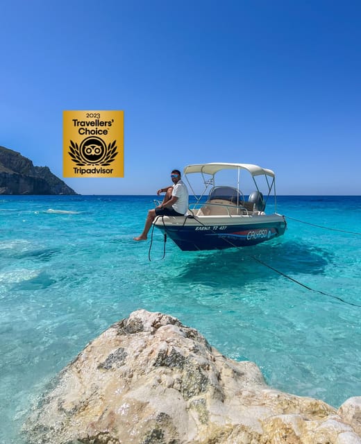 Zante Private Boat: Keri Cave, Mizitres, Cave of Love (max7) - National Marine Park of Zakynthos