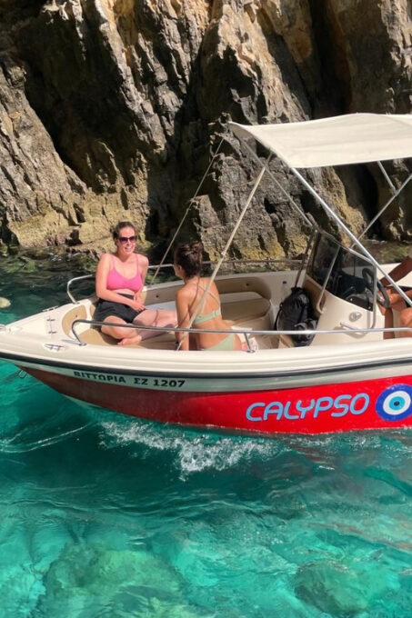 Zante Private Boat: Marathonisi, Keri Caves, Mizitres (max5) - Private Boat Tour Experience