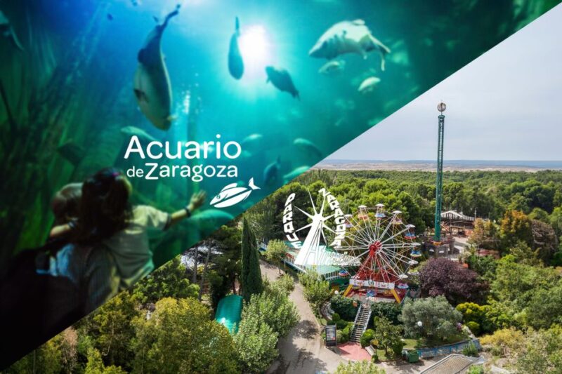 Zaragoza: Combo Amusement Park and Aquarium Entry Ticket - Attractions Overview