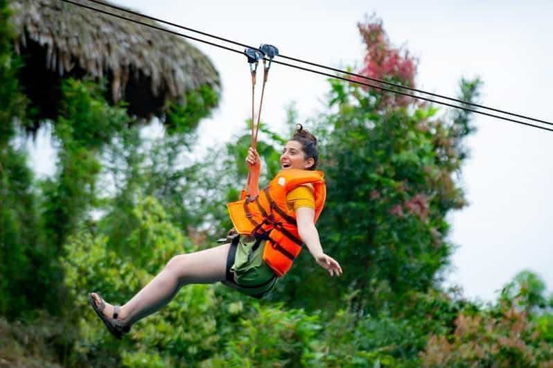 Zipline in Dark Cave- Paradise Cave Tour: Dong Hoi/Phong Nha - Paradise Cave