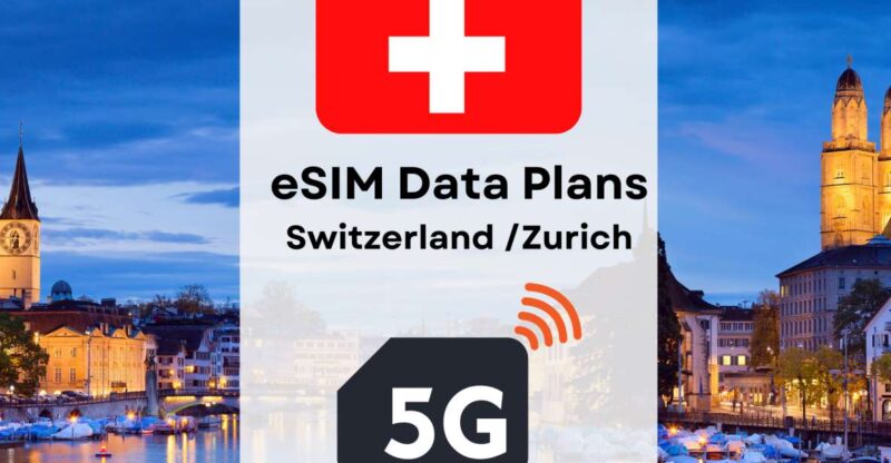 Zurich: Esim Internet Data Plan Switzerland High-Speed 4G/5G - Instant Activation